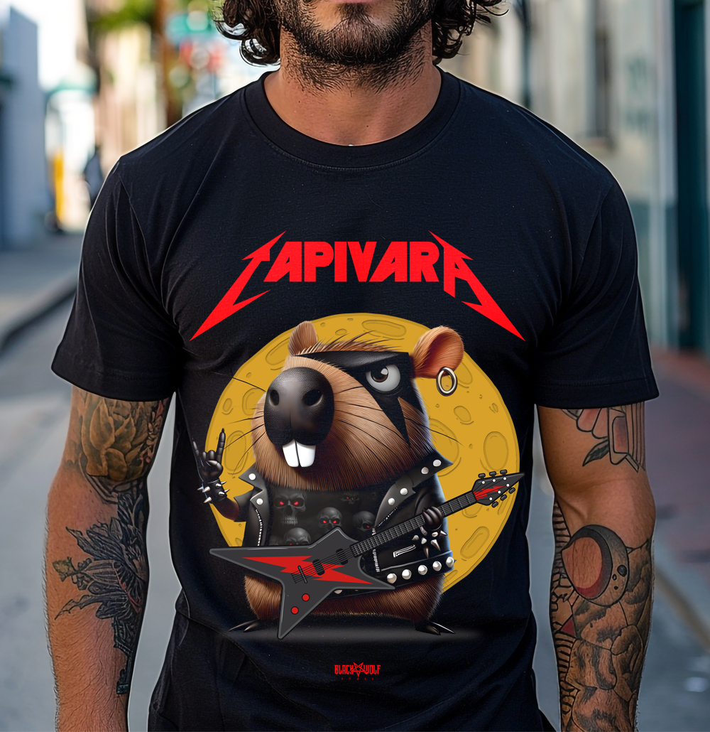Nome do produto: Camiseta - Capivara Metal