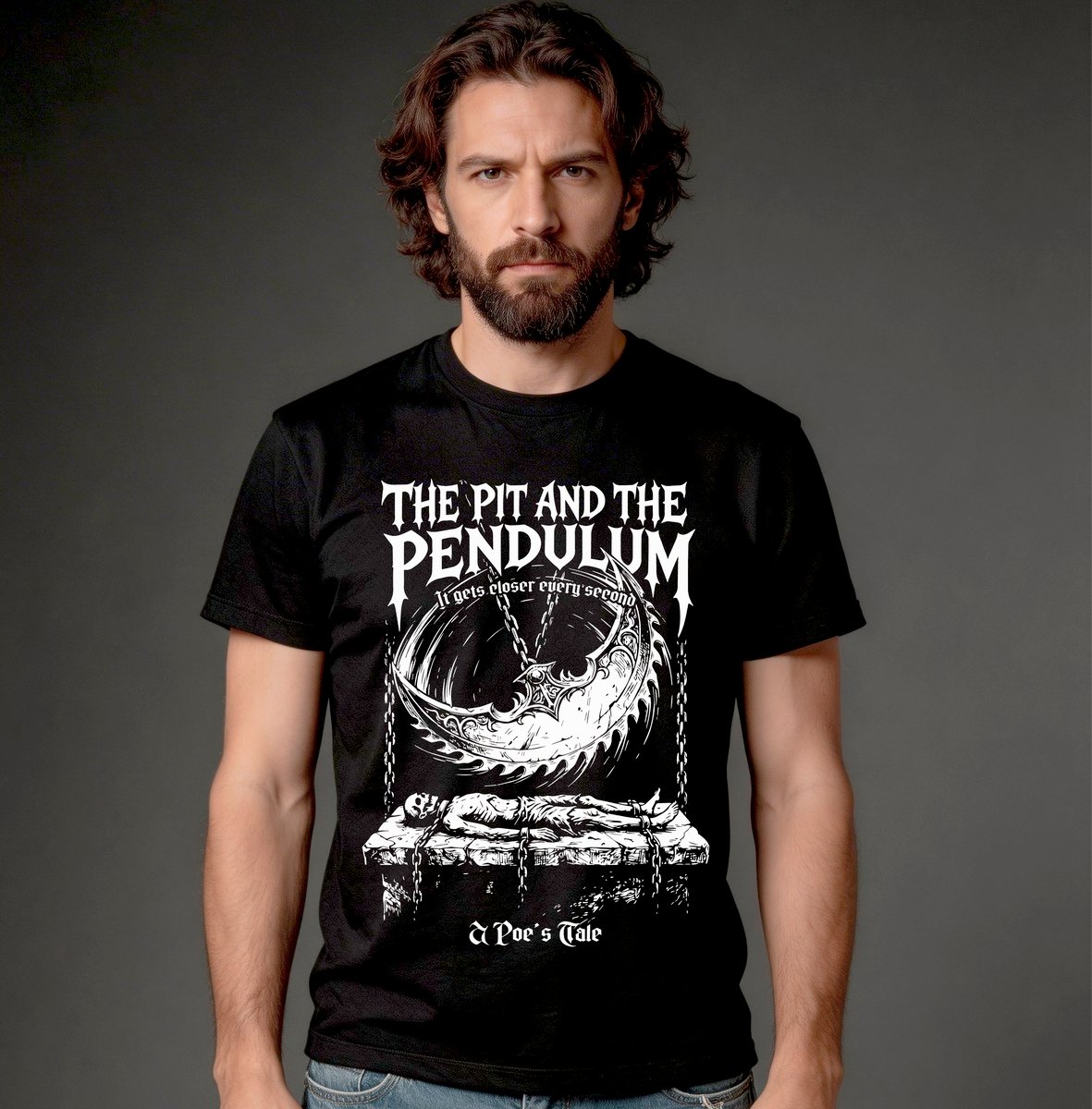Nome do produto: Camiseta Quality - The Pit and the Pendulum (Poe)