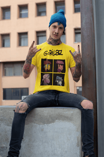 Nome do produto camiseta banda (Gorillaz, cores)
