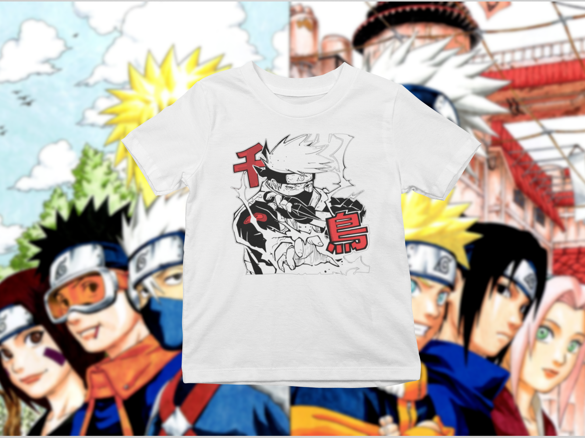 Camiseta Naruto ( style HQ Kakashi Hatake)