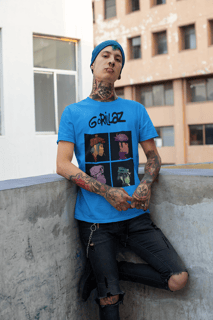 Nome do produto camiseta banda (Gorillaz, cores)