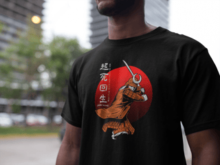 camiseta samurai preta