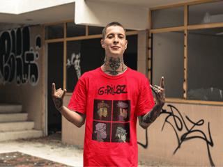 Nome do produto camiseta banda (Gorillaz, cores)