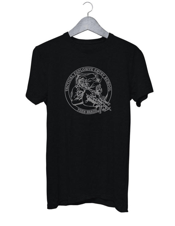 Camiseta TEES logo frontal (cinza)