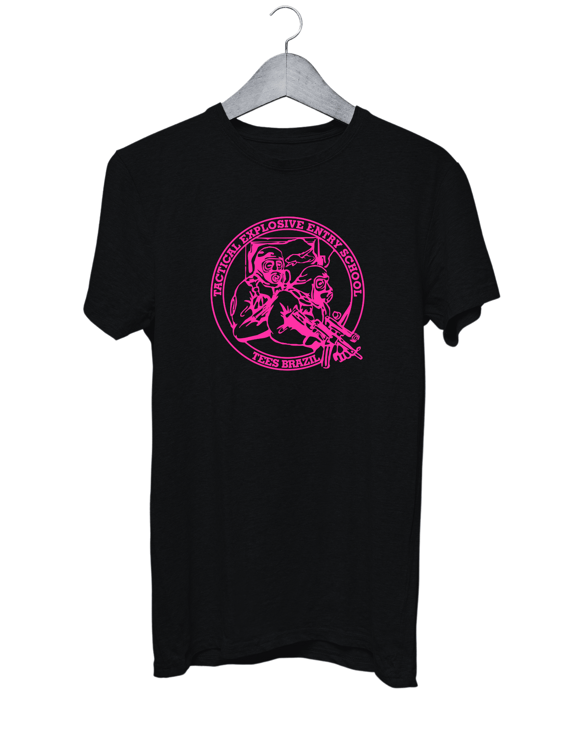 Camiseta TEES logo forntal (rosa)