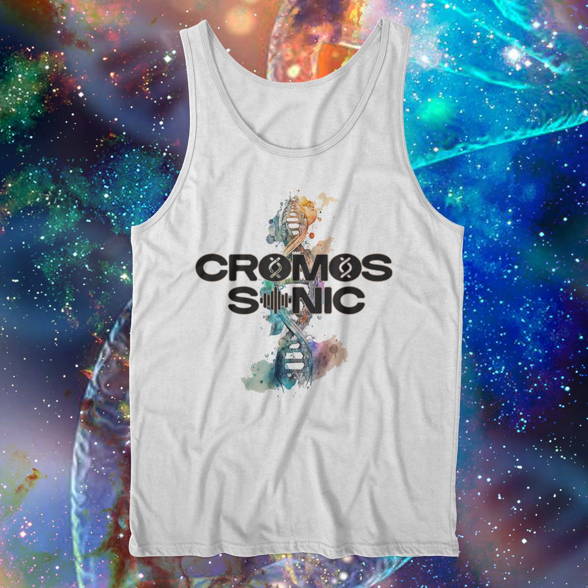 Nome do produto: Regata DNA Aquarela Cromossonic - Branca