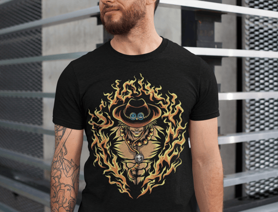 Camiseta masculina Portgas D Ace