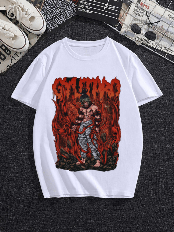 camiseta oversized gyutaro