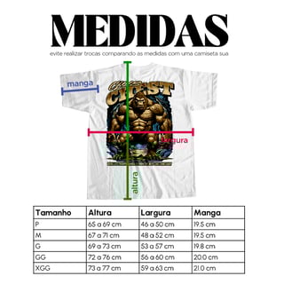 Nome do produto Camiseta Branca - Chest Club (Frente/Costas)