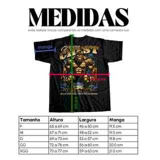 Nome do produto Camiseta Preta - Chest Club (Frente/Costas)