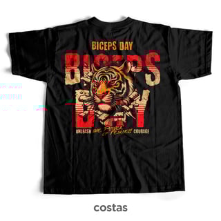 Nome do produto Camiseta Preta - Biceps Day (Frente/Costas)