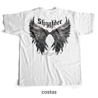 Nome do produto Camiseta Branca - Shoulder Day (Costas)