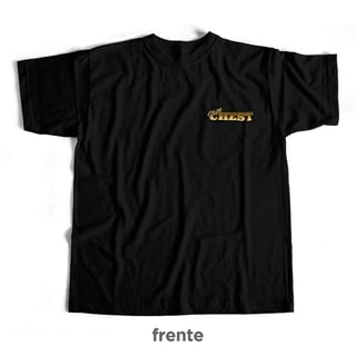 Nome do produto Camiseta Preta - Chest Club (Frente/Costas)