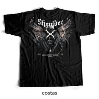 Nome do produto Camiseta Preta - Shoulder Day (Costas)