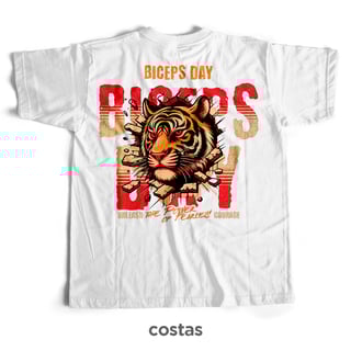 Nome do produto Camiseta Branca - Biceps Day (Frente/Costas)