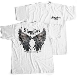 Camiseta Branca - Shoulder Day (Frente/Costas)