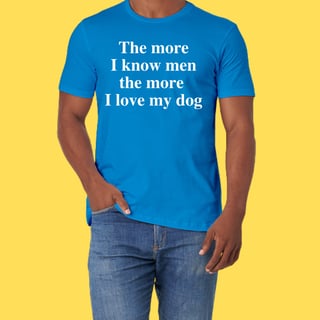 Nome do produto Camiseta The more i know men the more i love my dog