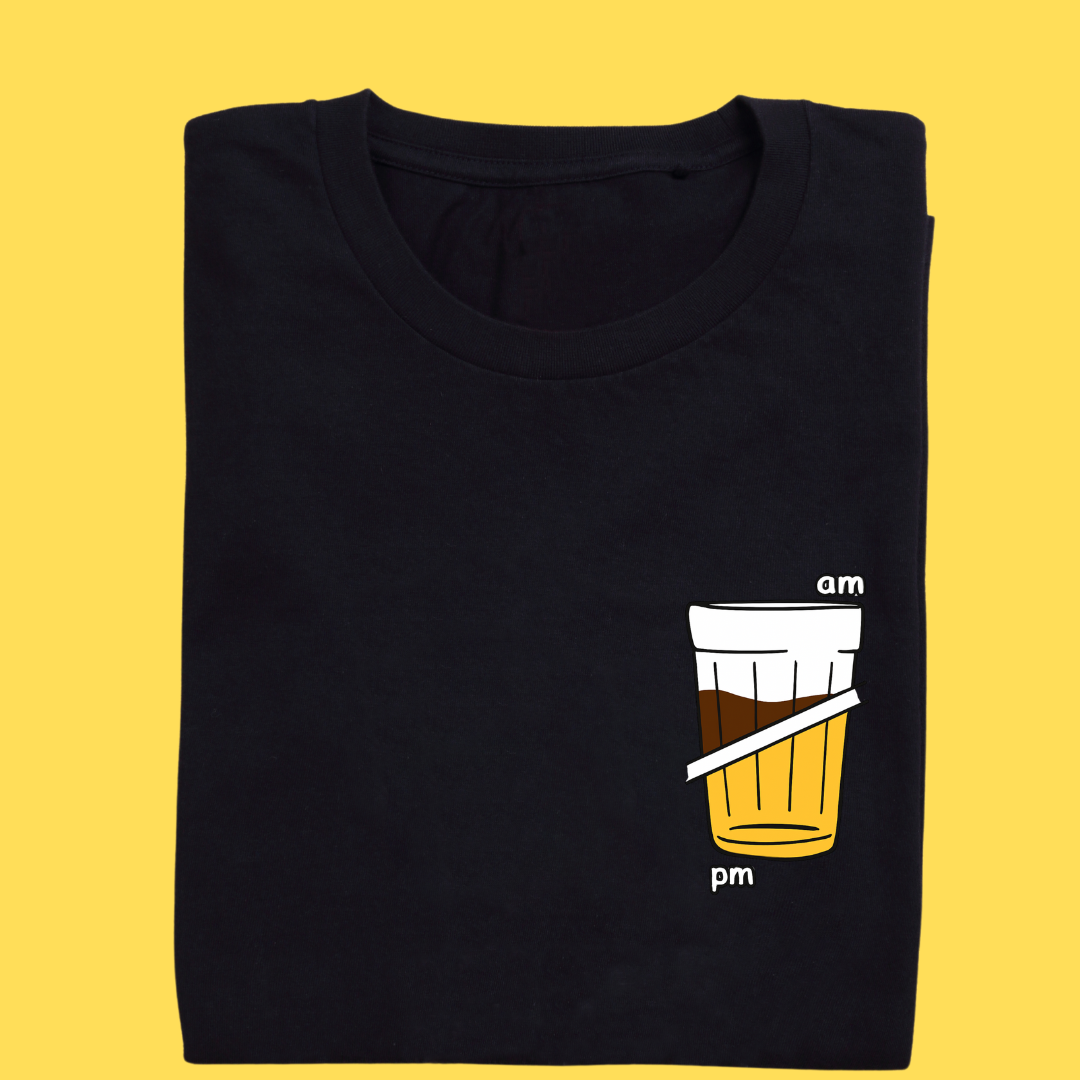 Nome do produto: Camiseta Am café Pm cerveja