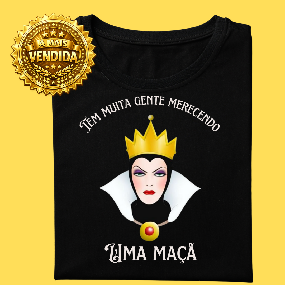 Nome do produto: Camiseta Rainha má Tem muita gente merecendo uma maçã 