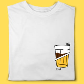 Nome do produto Camiseta metade café metade cerveja