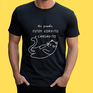 Nome do produto Camiseta No puedo. Estoy Gordito e cansadito