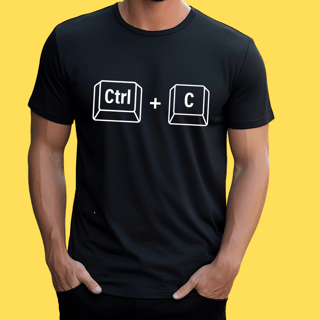 Nome do produto Camiseta Mãe/Pai Ctrl + C