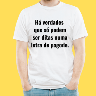Nome do produto Camiseta Verdades Letra de Pagode