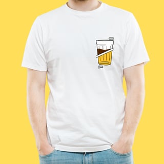 Nome do produto Camiseta metade café metade cerveja