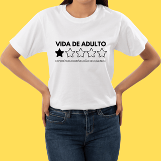 Nome do produto Camiseta Vida de Adulto