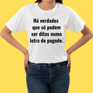 Nome do produto Camiseta Verdades Letra de Pagode