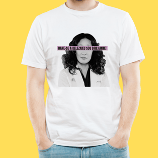 Nome do produto Camiseta Dane-se a beleza! Eu sou brilhante!