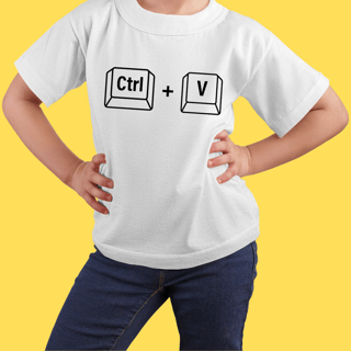 Nome do produto Camiseta Infantil  filho/filha Ctrl+V