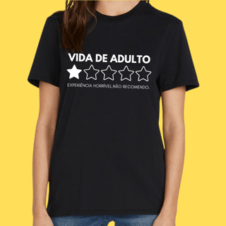 Nome do produto Camiseta Vida de Adulto