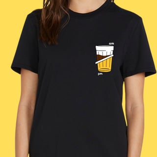 Nome do produto Camiseta metade café metade cerveja