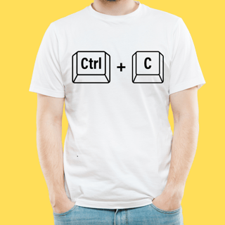 Nome do produto Camiseta Mãe /Pai Ctrl+C