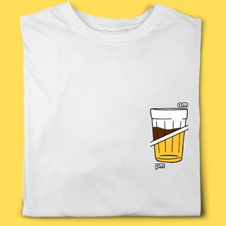 Nome do produto Camiseta Am café Pm cerveja