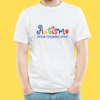 Nome do produto Camiseta Autismo incluir, respeitar , amar