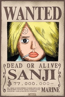 Nome do produto Procurados de One Piece - Coleção A4