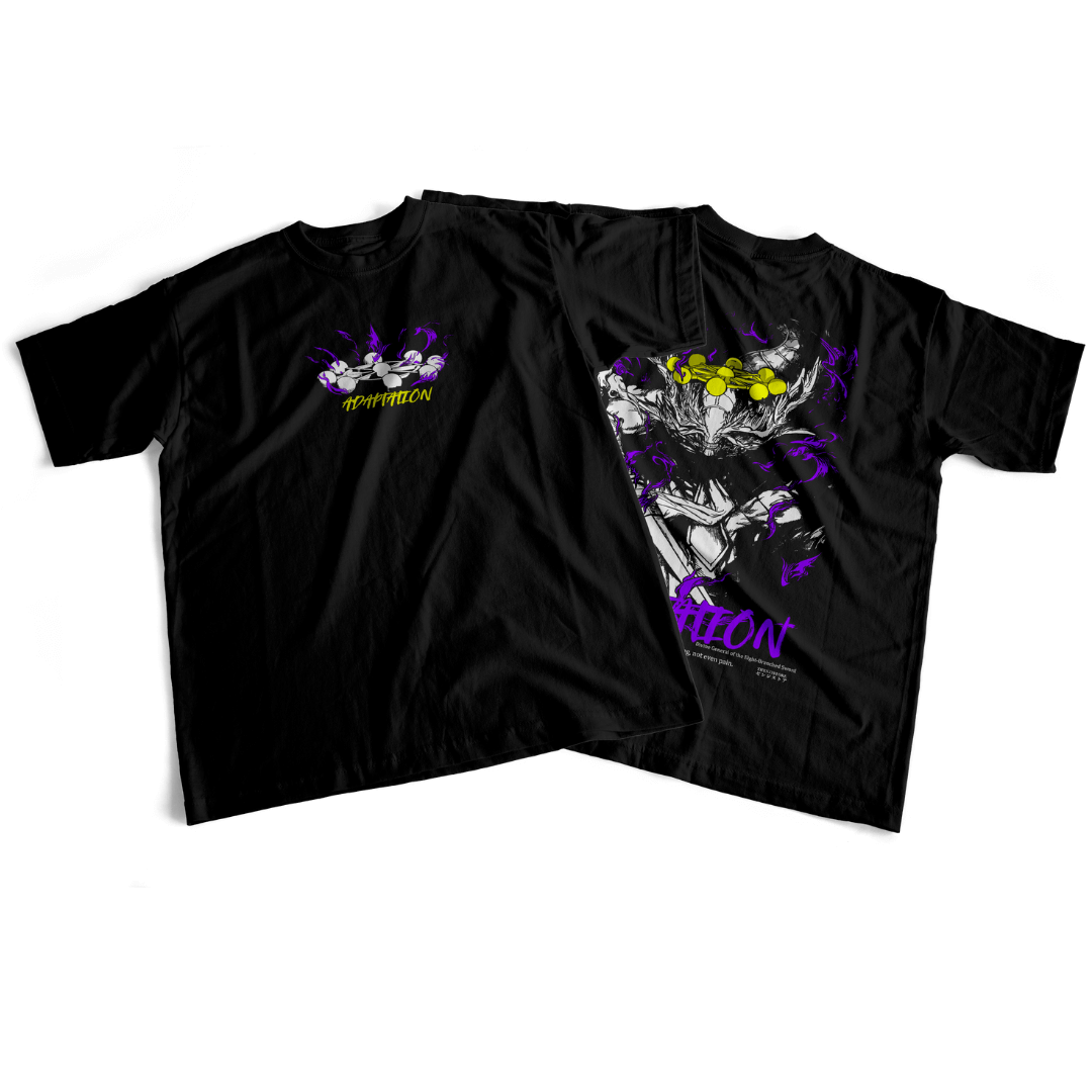 Camiseta frente e verso Adaptarion Mahoraga