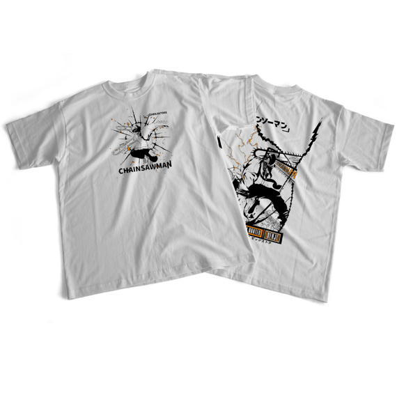 Camiseta Chainsawman frente e verso - Denji