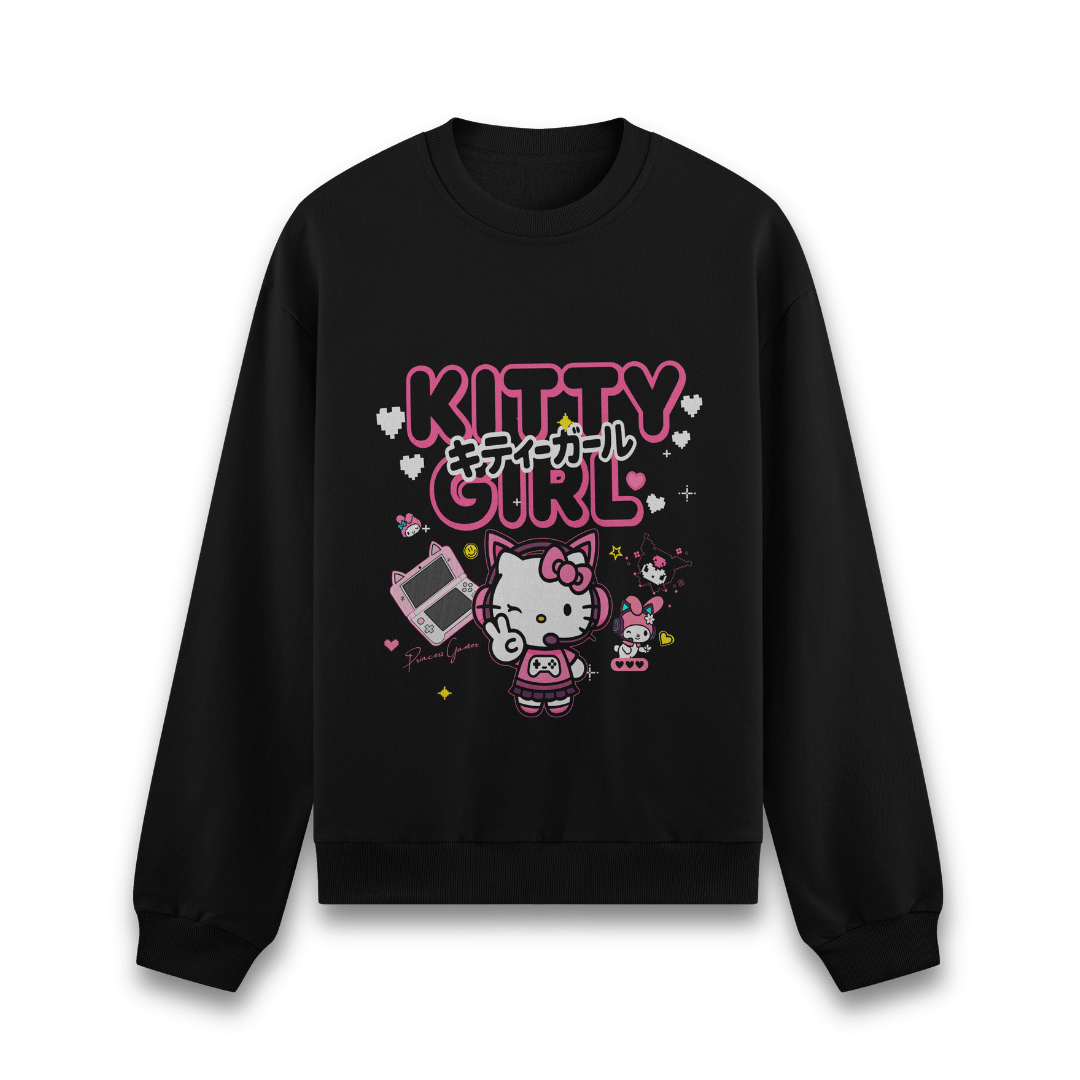 Moletom Kitty Girl - cor escura