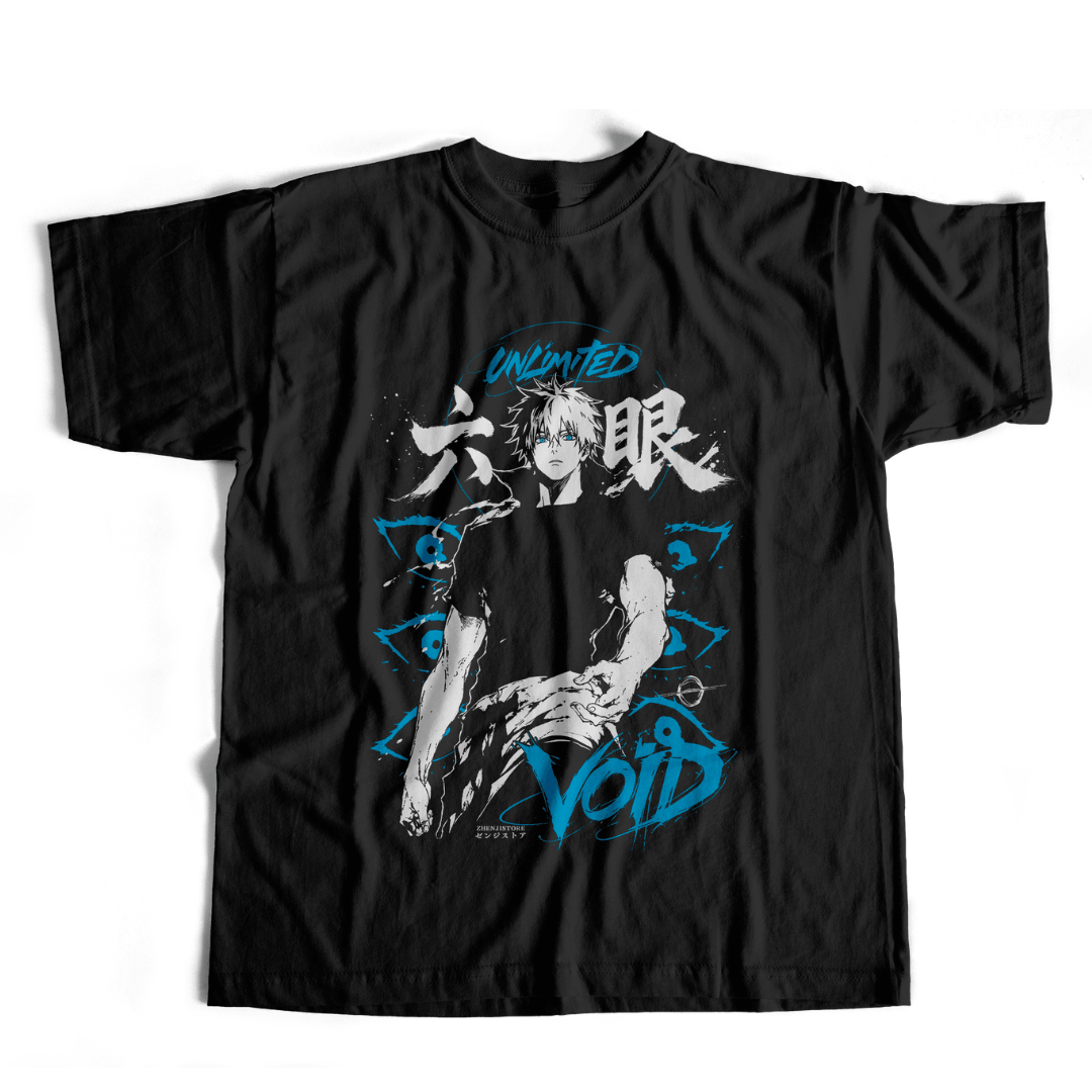 Camiseta Satoru Gojo unlimited Void - preto