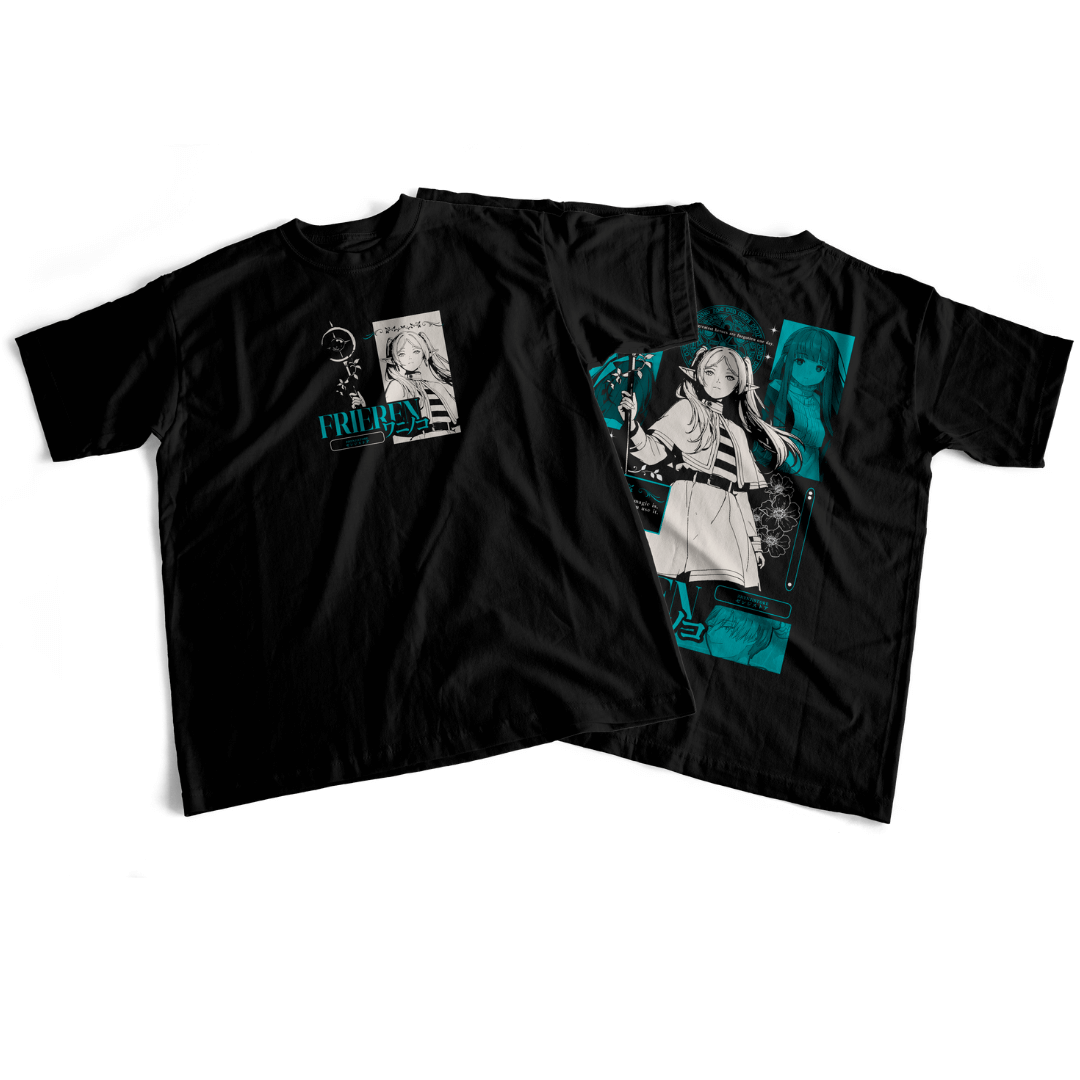 Camiseta frente e verso Legendary Frieren - dark color