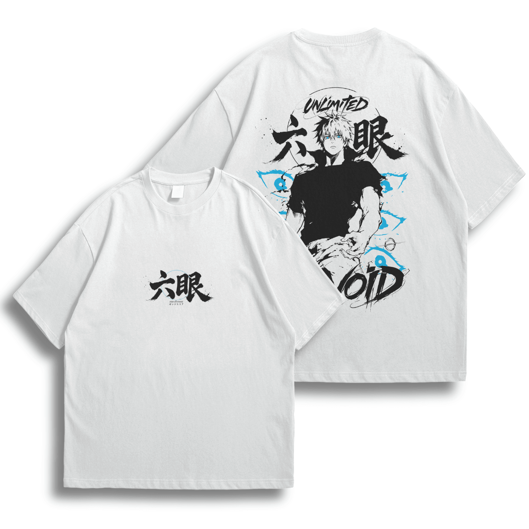 Oversize frente e verso Satoru Gojo unlimited void