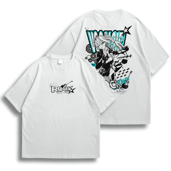 Oversize frente e verso Miku Rock On