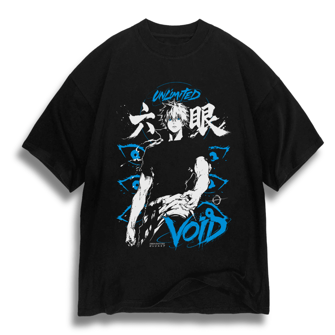 Oversize Satoru Gojo unlimited Void - preto