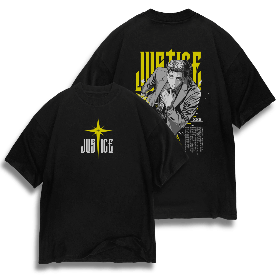 Oversize frente e verso Justice Higuruma - dark color