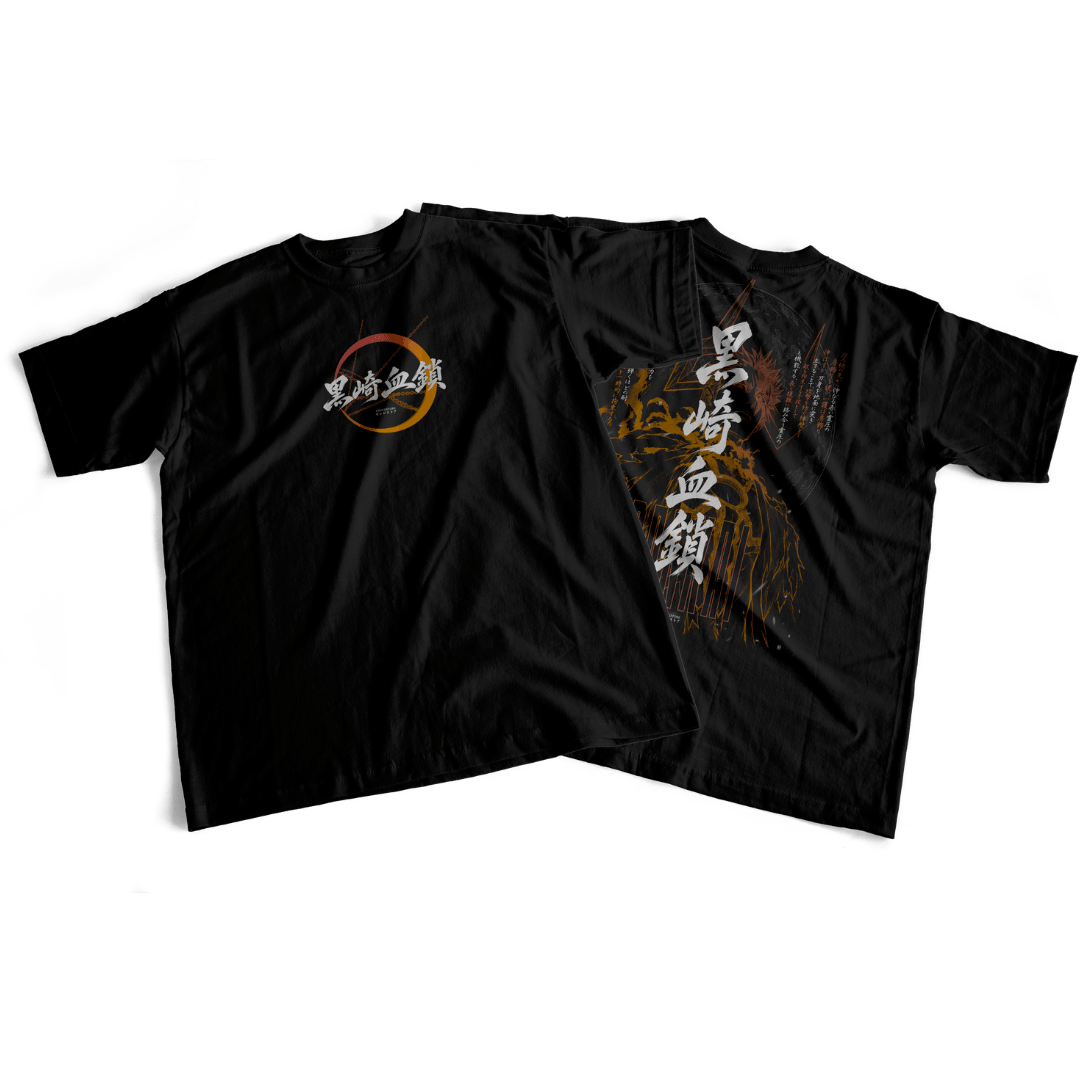 Camiseta frente e verso Corrente  Tenshou - cores escuras