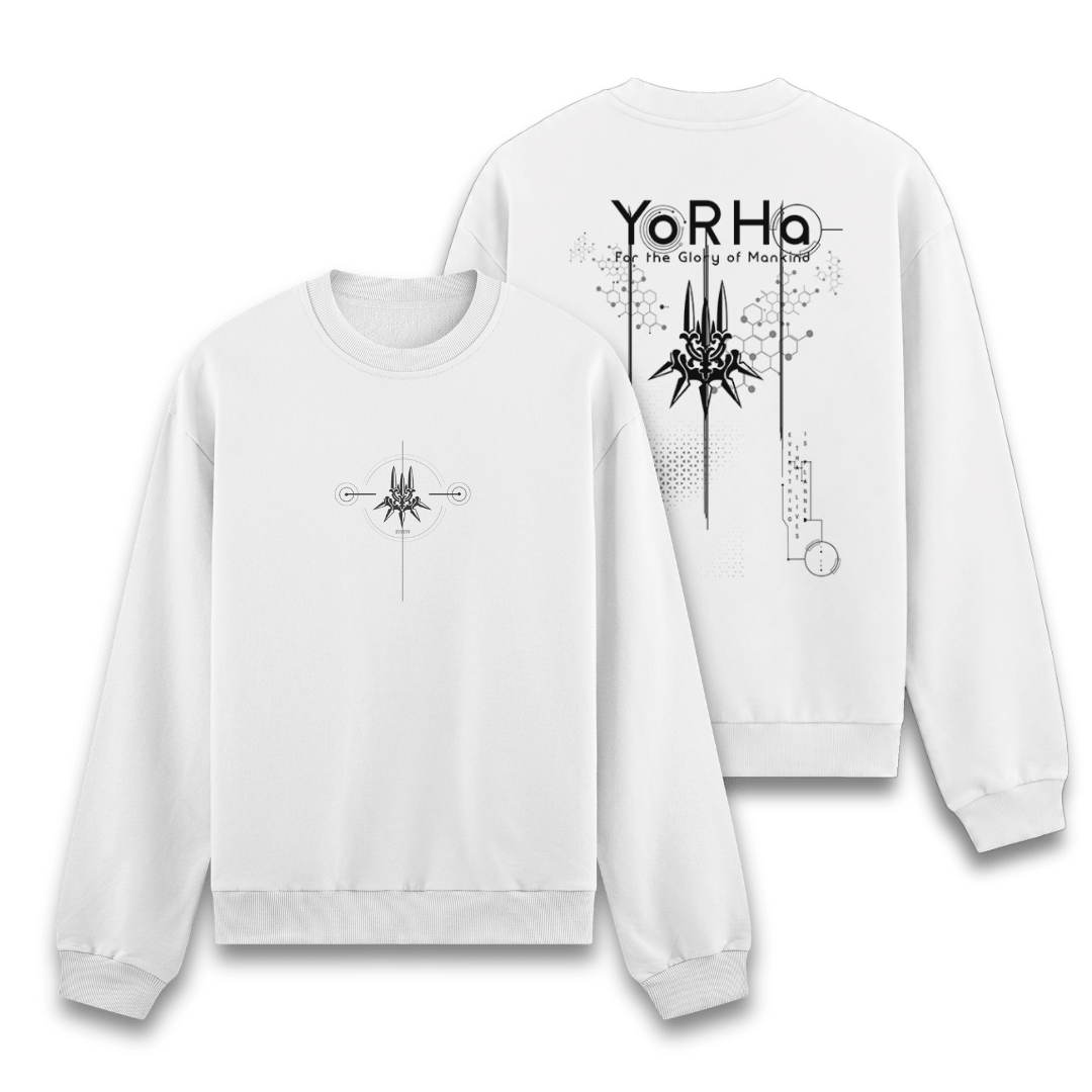 Moletom frente e verso Yorha aesthetic