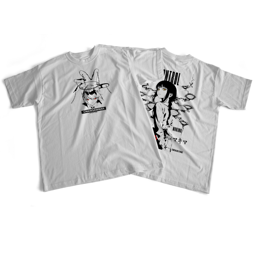 Camiseta Chainsawman frente e verso - Makima
